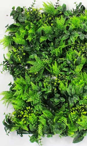 Faux Topiary High Density, Multi-Plant Hedge Panel for Decorating Walls